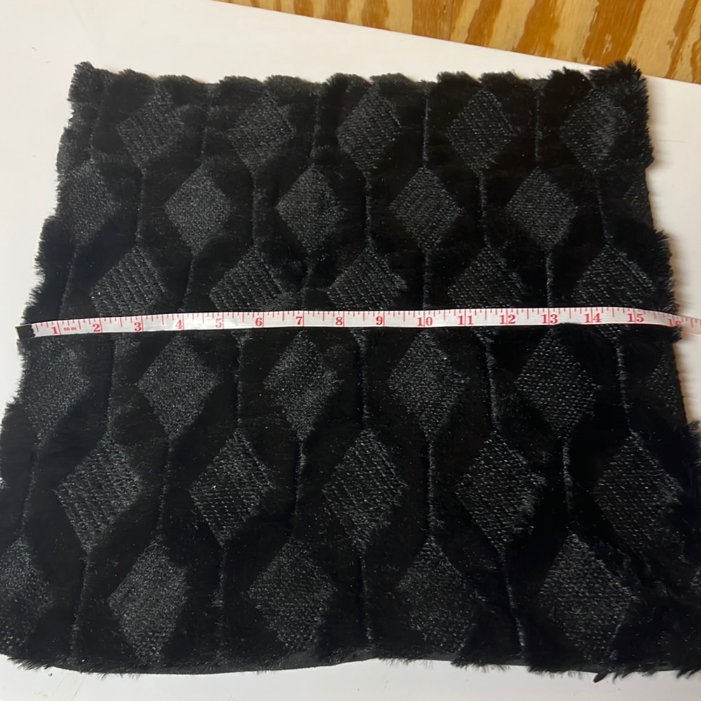 BLACK soft accent pillow cover